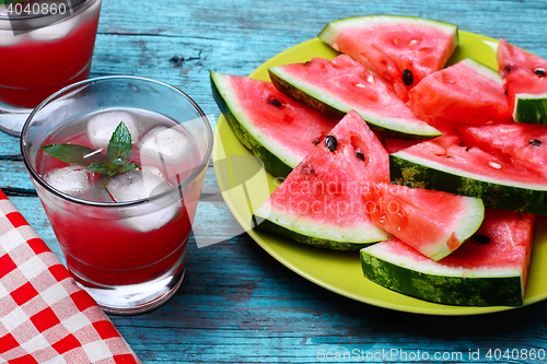 Image of Cut slices of watermelon