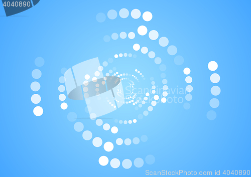 Image of White halftone circles on blue background