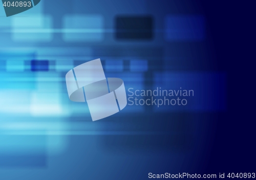 Image of Abstract glowing blue tech design