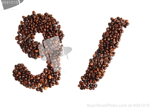 Image of numbers from coffee beans