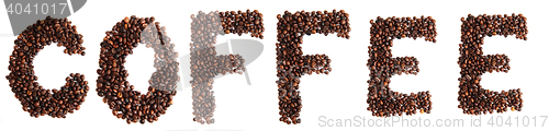 Image of word coffee isolated