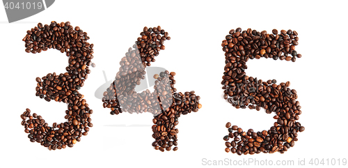 Image of numbers from coffee beans