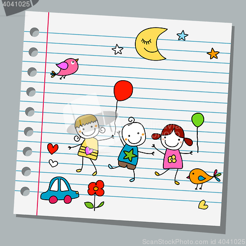 Image of notebook paper summer