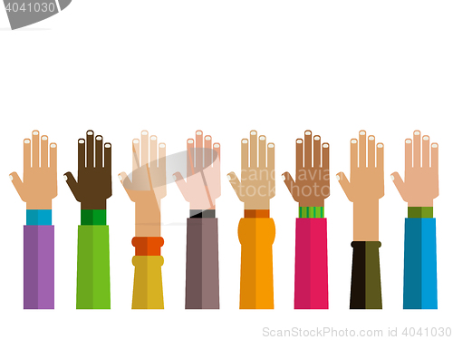 Image of diversity hands together
