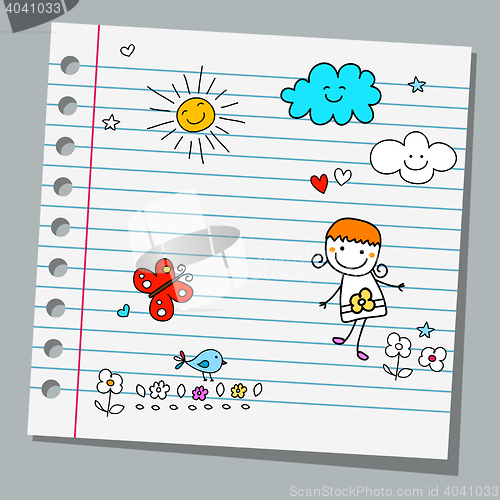 Image of notebook paper summer