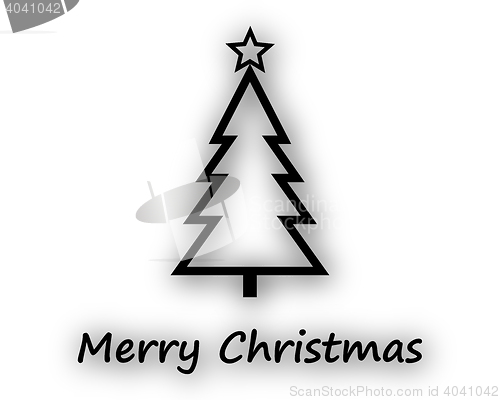 Image of Merry Christmas with Christmas Tree