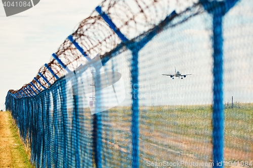 Image of Barbed wire around airport