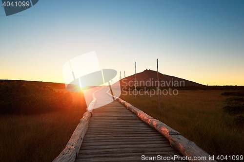 Image of Amazing sunrise in the mounatins