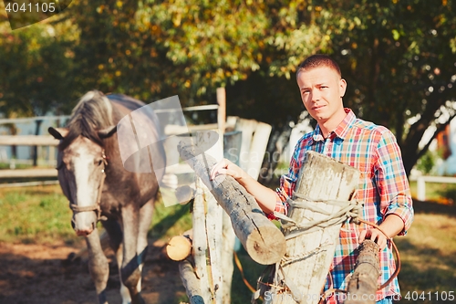 Image of Man with horse