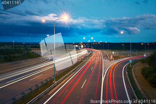 Image of Traffic at night