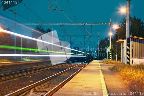 Image of Railway station at the night