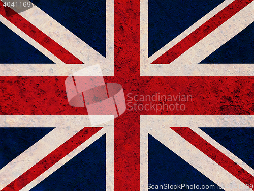 Image of Flag on rusty metal