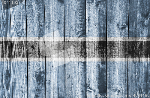 Image of Flag on weathered wood