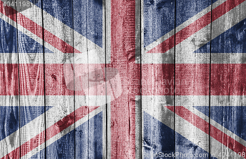Image of Flag on weathered wood