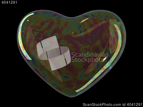 Image of Heart shaped soap bubble