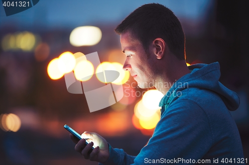 Image of Alone with mobile phone