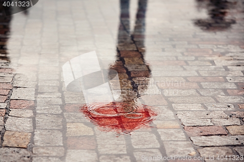 Image of Man in rainy day