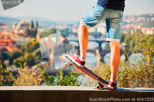 Image of Skateboarder in the city