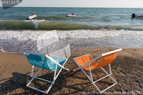 Image of colorful beach chairs