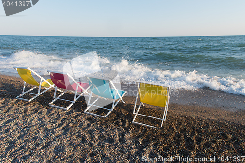 Image of colorful beach chairs