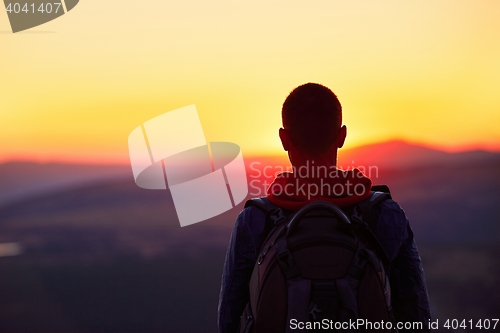 Image of Sunset on the mountain top