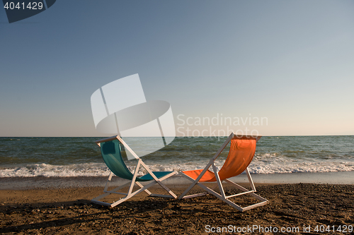 Image of colorful beach chairs
