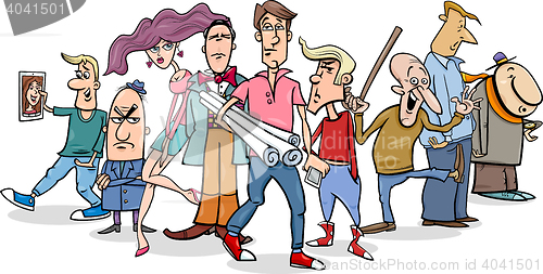 Image of cartoon people group