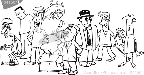 Image of cartoon people crowd