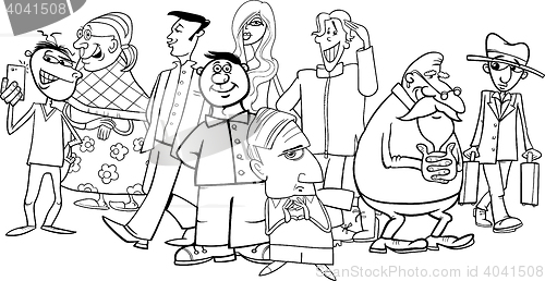 Image of people group cartoon