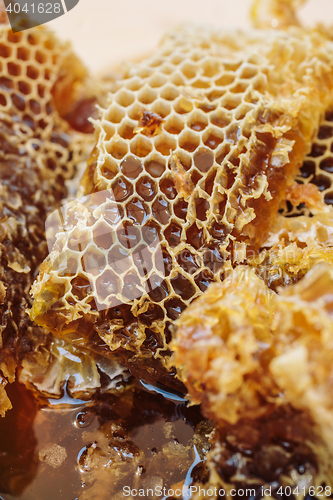 Image of delicious honeycomb background