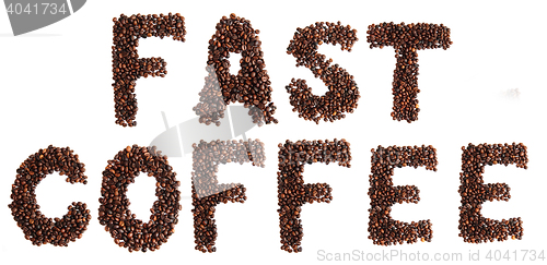 Image of fast coffee isolated