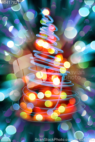 Image of color christmas tree
