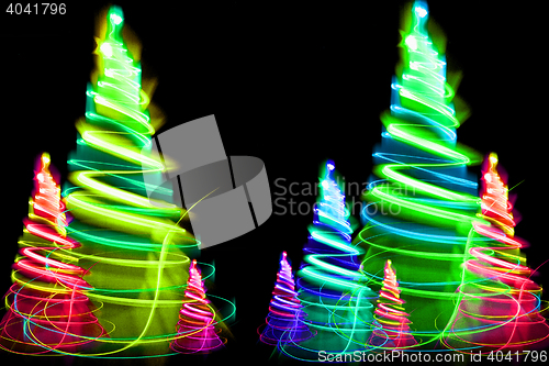 Image of abstract christmas forest 