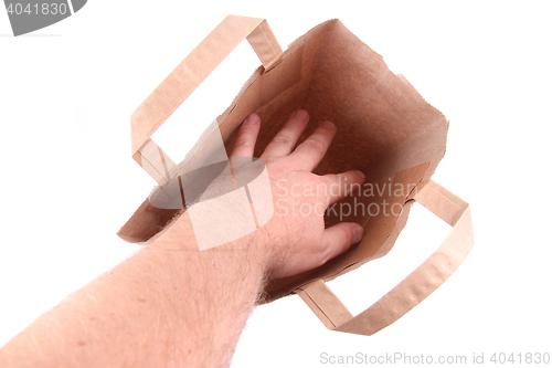 Image of empty paper bag isolated