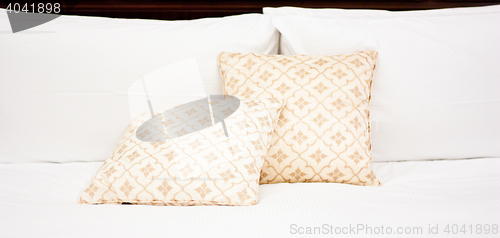 Image of Pillows in Hotel bedroom