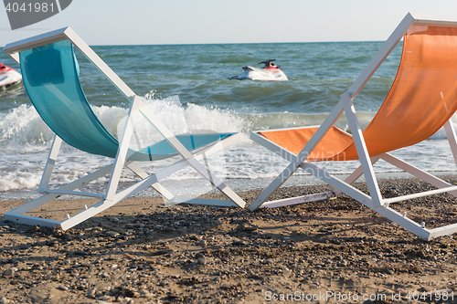 Image of colorful beach chairs