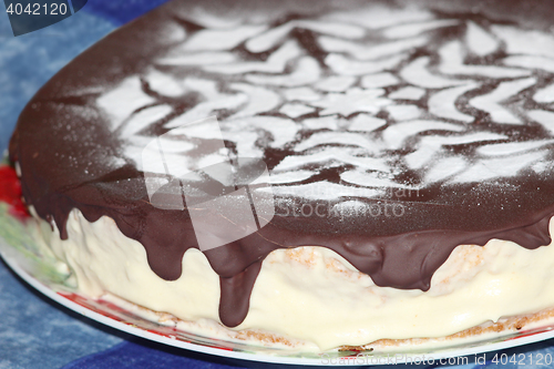 Image of chocolate cake on the table