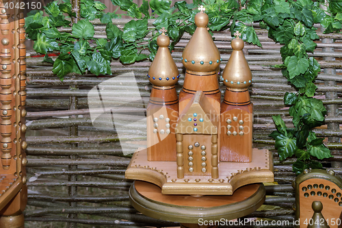 Image of The layout of the ancient Church, made of wood.