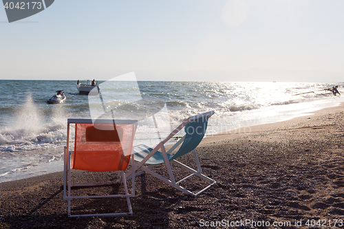 Image of colorful beach chairs
