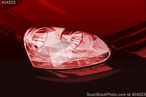 Image of Car headlight.