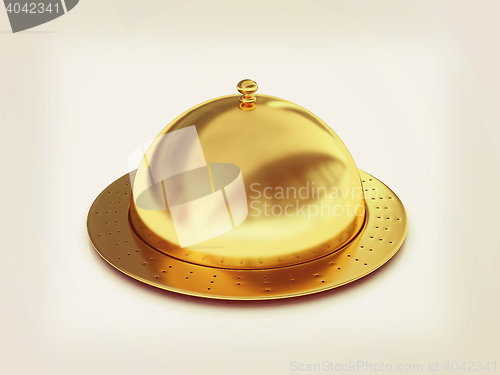 Image of Restaurant cloche isolated on white background . 3D illustration