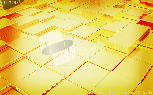 Image of Abstract metall gold background . 3D illustration. Vintage style