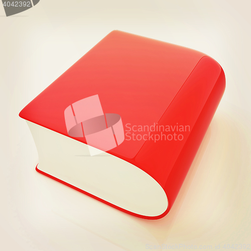 Image of Glossy Book Icon isolated on a white background . 3D illustratio