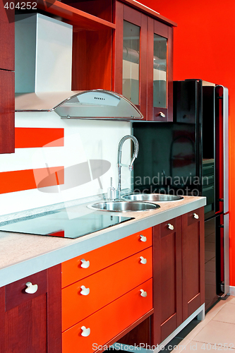 Image of Kitchen angle red