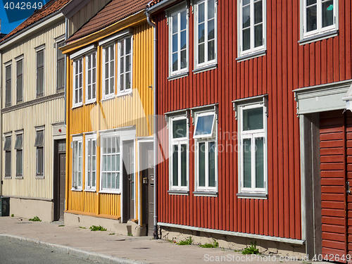 Image of Wooden houses in Trondheim, Norway