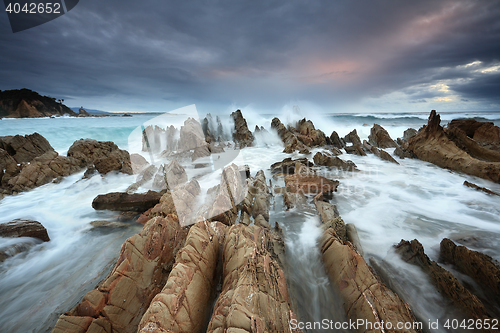 Image of Barraga Bay Coastline with Wild Seas