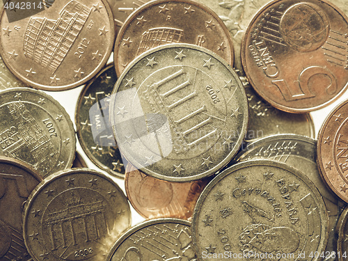 Image of Vintage Euro coins