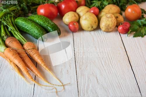 Image of freshly grown raw vegetables