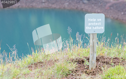 Image of Help us protect the nature sign