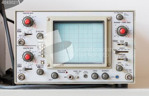 Image of Old oscilloscope, technical equipment